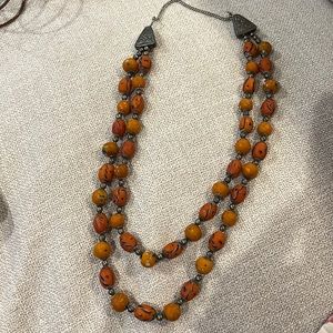 Vintage double beaded necklace🌸